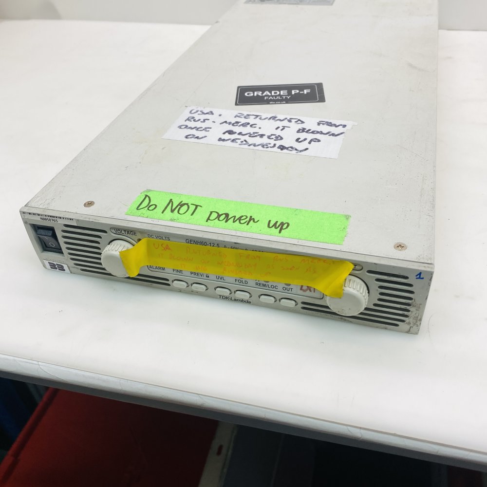 TDK-Lambda GENH750W Programmable DC Power Supply - Faulty