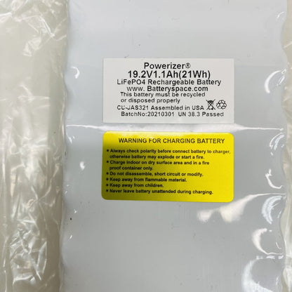 Powerizer 19.2V 1.1Ah (21Wh) LiFePO4 Rechargeable Battery Pack w/ Grade-A