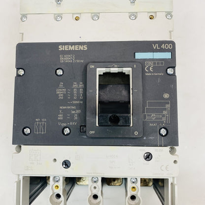 SIEMENS VL400 400A Molded Case Circuit Breaker MCCB 3VL47 Series Grade-C
