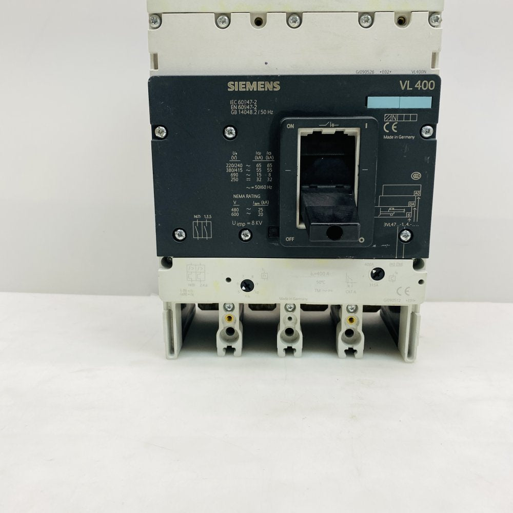 SIEMENS VL400 400A Molded Case Circuit Breaker MCCB 3VL47 Series Grade-C