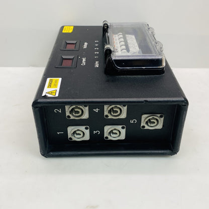 SES Light Pole Distribution Box 32A Mains 5-Way RCBOs C16 230V  Grade-C