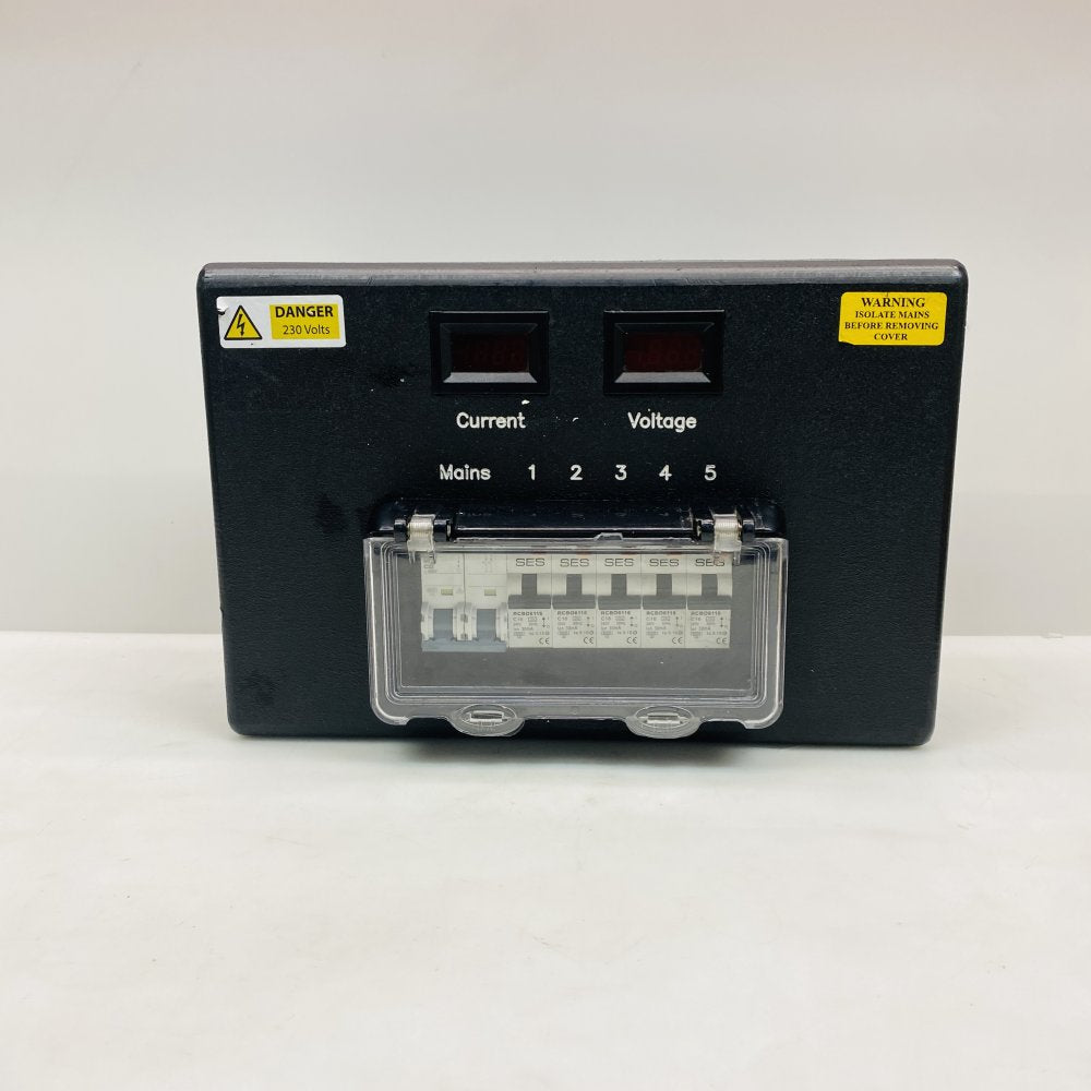 SES Light Pole Distribution Box 32A Mains 5-Way RCBOs C16 230V  Grade-C