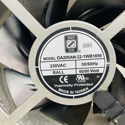 Orion Fans OA205AN-22-1WB1856 230VAC Ball-Bearing 60/80W Axial Fan Grade-C