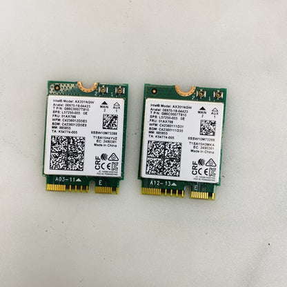 Intel AX201NGW M.2 WiFi 6 Wireless Card Lot of 2 Grade-A
