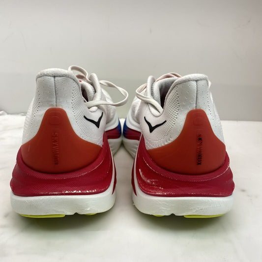 HOKA Skyward X Men's UK 8.5 Running Shoes White Red Blue - Good Used