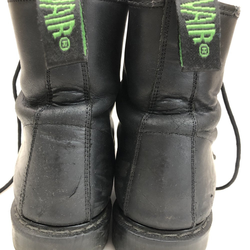 Solovair Black Greasy 8 Eye Boot - UK 8 & Commando Soles