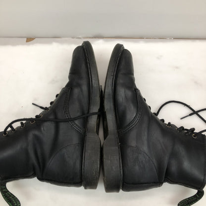 Solovair Black Greasy 8 Eye Boot - UK 8 & Commando Soles