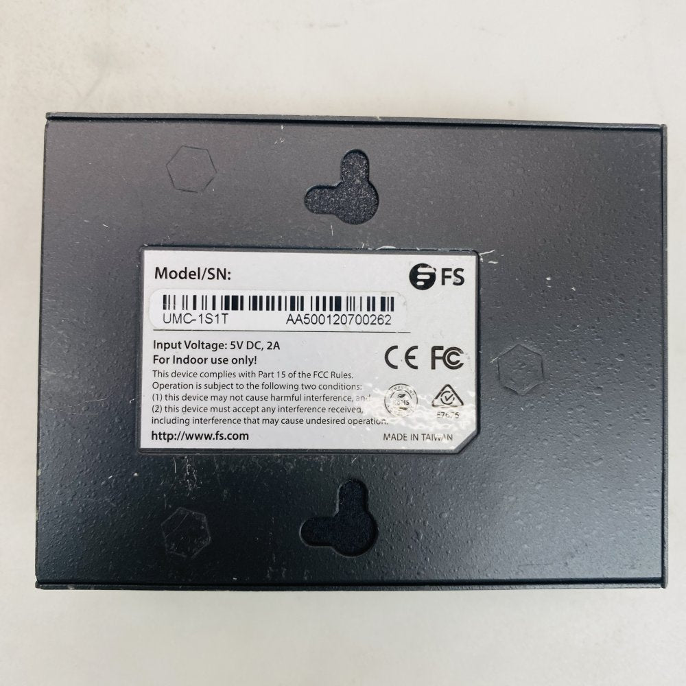 FS UMC-1S1T Unmanaged 10G Ethernet Media Converter 10GBase-T Grade B
