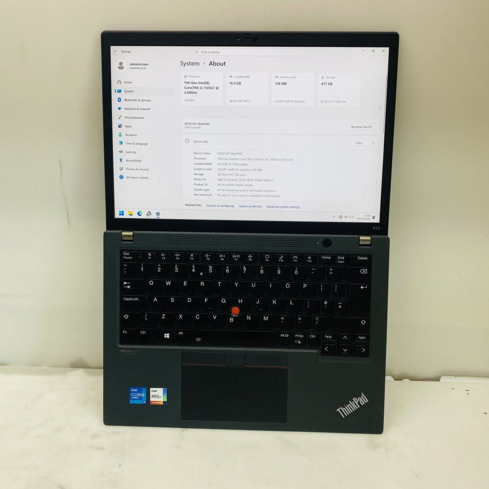 Lenovo ThinkPad X13 Gen 2 i5-1145G7 16GB 477GB SSD Magnesium Chassis Grade B