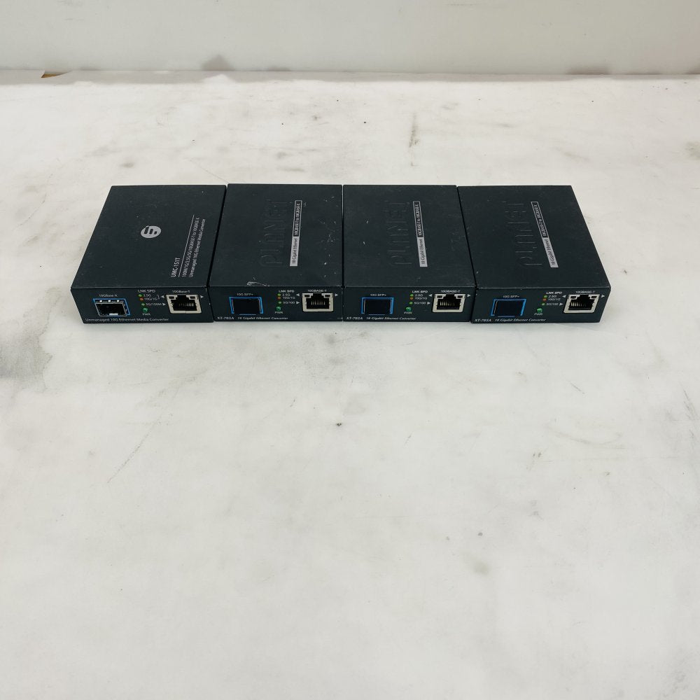 Planet XT-705A 10G Media Converter 10GBASE-T to 10GBASE-X - Lot of 4 Grade B