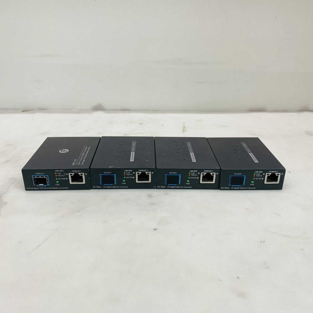 Planet XT-705A 10G Media Converter 10GBASE-T to 10GBASE-X - Lot of 4 Grade B