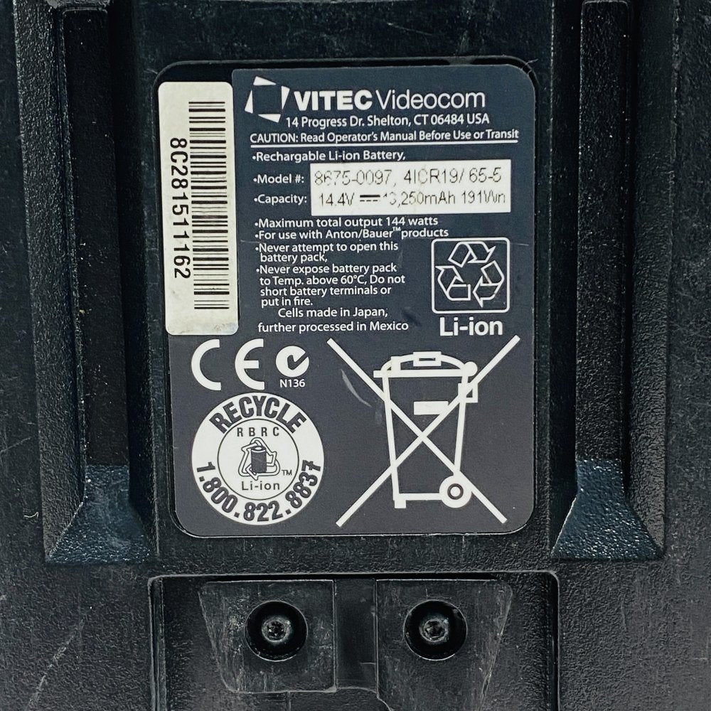 Anton Bauer Digital Series 190 Li-Ion Battery 14.4V Vitec Videocom Grade B