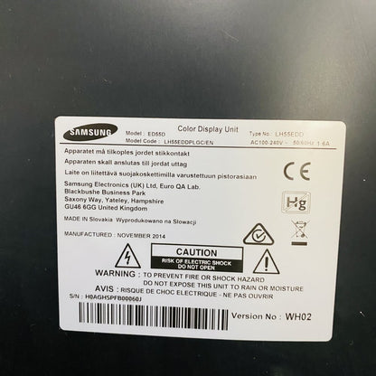 Samsung ED55D 55" Commercial LCD Display Monitor LH55EDD HDMI VGA DVI Grade C