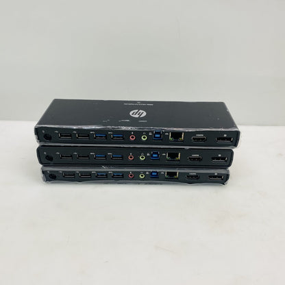 HP USB 3.0 3005pr & Thunderbolt 3 USB-C Docking Stations w/ PSU Job Lot 5x