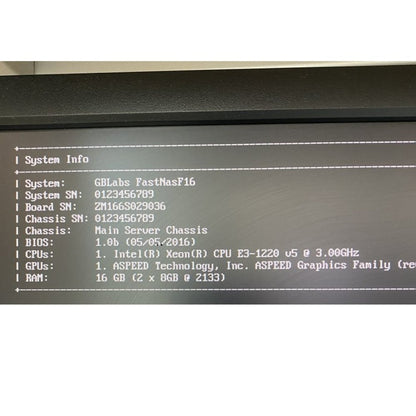 GBLabs FastNAS F16 16-Bay NAS Xeon E3-1220 16GB Ram Grade B