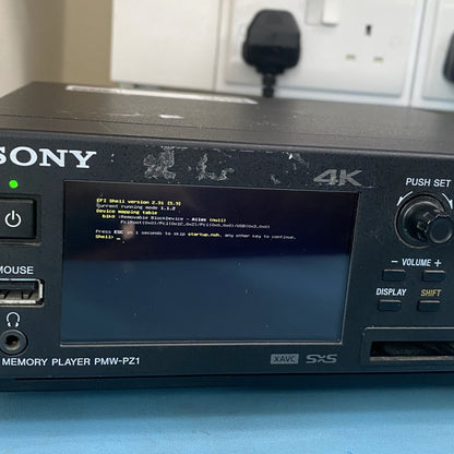 Sony PMW-PZ1 4K Memory Player SxS Card Reader Faulty Boots to EFI Shell w/ PSU