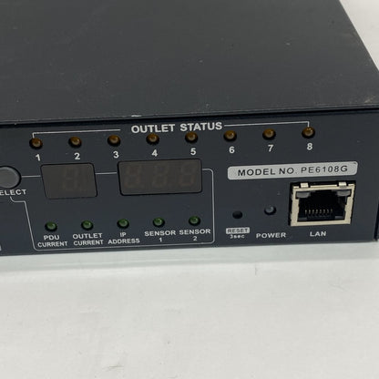 Metered Networked PDU SNMP Ethernet IEC C13x7 C19x1 ATEN PE6108G 1U Rack