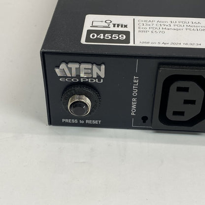 Metered Networked PDU SNMP Ethernet IEC C13x7 C19x1 ATEN PE6108G 1U Rack