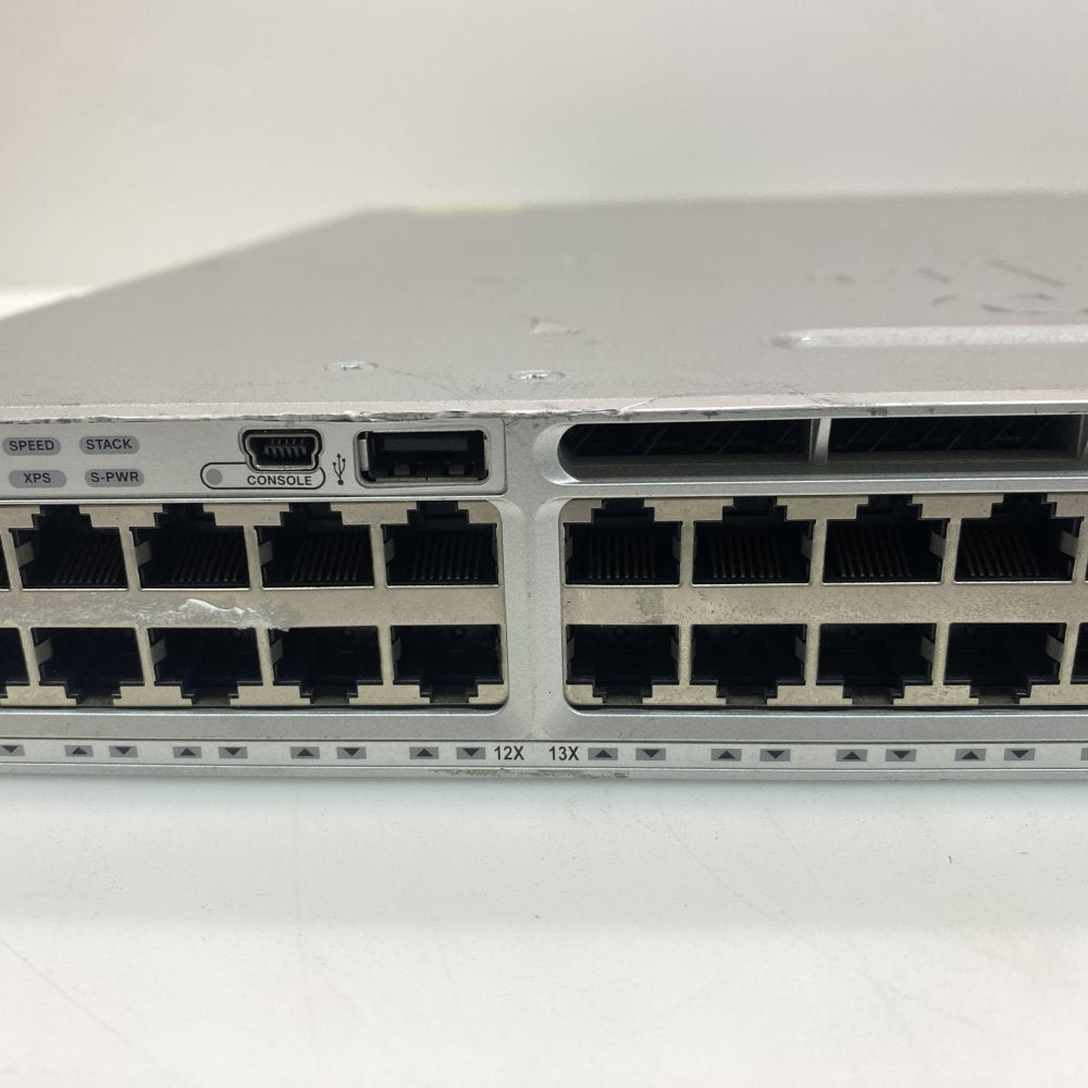 Cisco Catalyst 3850 48-Port Gigabit Switch WS-C3850-48T-L Rackmount Used