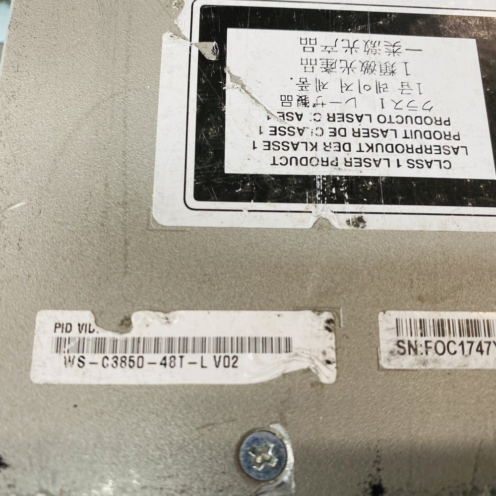 Cisco Catalyst 3850 48-Port Gigabit Switch WS-C3850-48T-L Rackmount Used