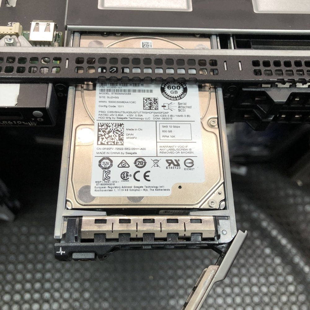 Dell PowerEdge R610 Dual Xeon 8GB iDRAC6 600GB SAS 1U Rack Server - Used