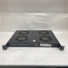 Industrial 1U 4Fan Rack Cooling Unit Thermostat Sensor IEC Power Rackmount