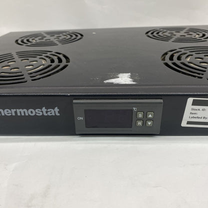 Industrial 1U 4Fan Rack Cooling Unit Thermostat Sensor IEC Power Rackmount