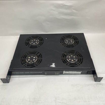 Industrial 1U 4Fan Rack Cooling Unit Thermostat Sensor IEC Power Rackmount