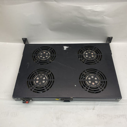 Industrial 1U 4Fan Rack Cooling Unit Thermostat Sensor IEC Power Rackmount