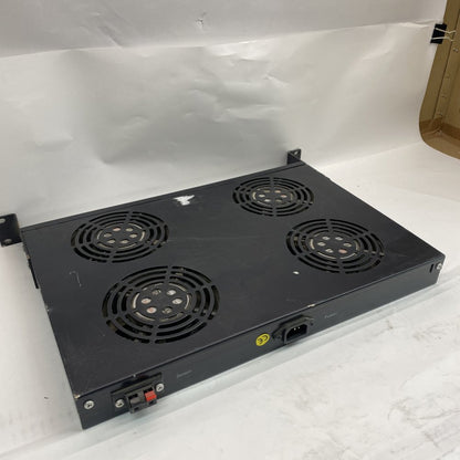 Industrial 1U 4Fan Rack Cooling Unit Thermostat Sensor IEC Power Rackmount