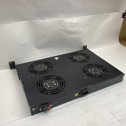 Industrial 1U 4Fan Rack Cooling Unit Thermostat Sensor IEC Power Rackmount