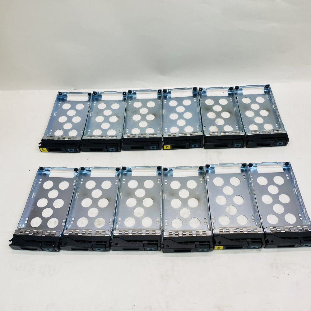 Hot Swap 3.5in Drive Caddy Trays Dell Server Hard Drive Bay 12x SAS SATA Rails