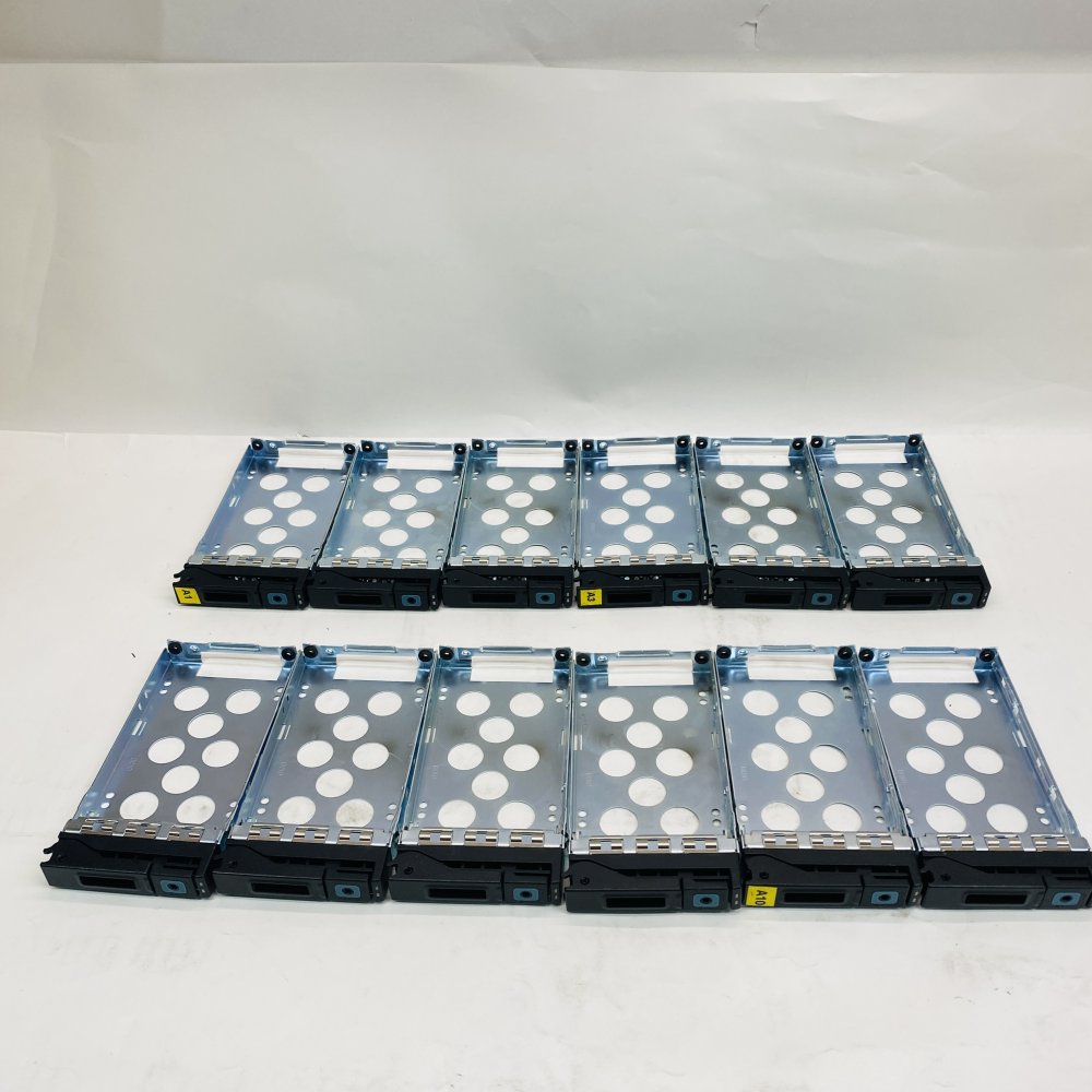 Hot Swap 3.5in Drive Caddy Trays Dell Server Hard Drive Bay 12x SAS SATA Rails