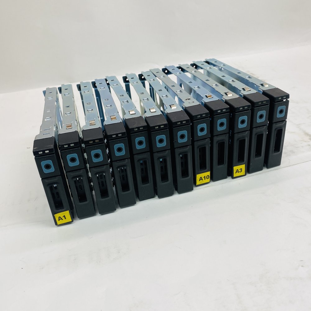 Hot Swap 3.5in Drive Caddy Trays Dell Server Hard Drive Bay 12x SAS SATA Rails