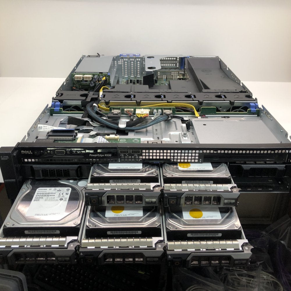 Dell PowerEdge R530 1U Dual Xeon E5 64GB 6x4TB SAS iDRAC Rack Server - Used
