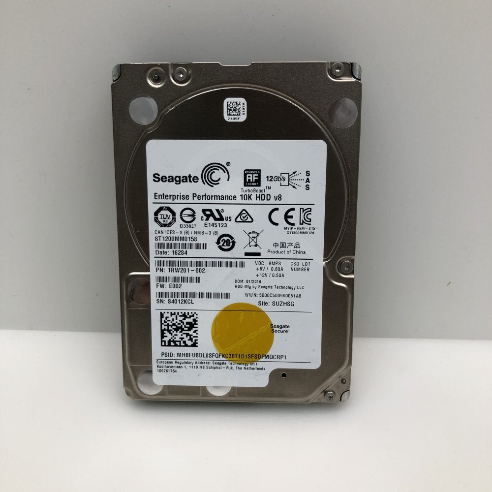 Seagate ST1200MM0158 1.2TB 10K SAS 12Gb/s Enterprise 2.5in HDD - Used