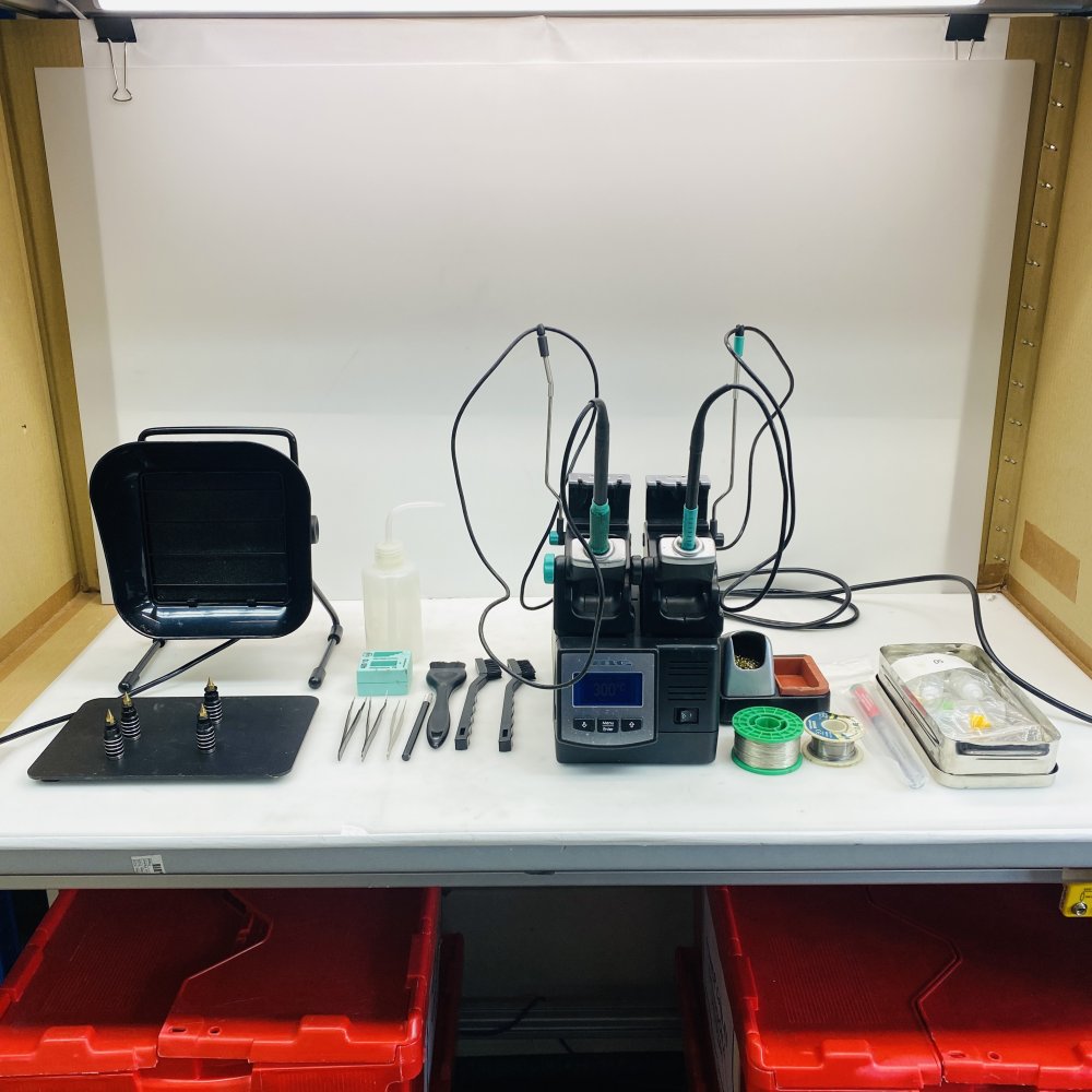 JBC DD-2B Dual-Station Digital Soldering & Desoldering Station Kit w/ Fume Fan