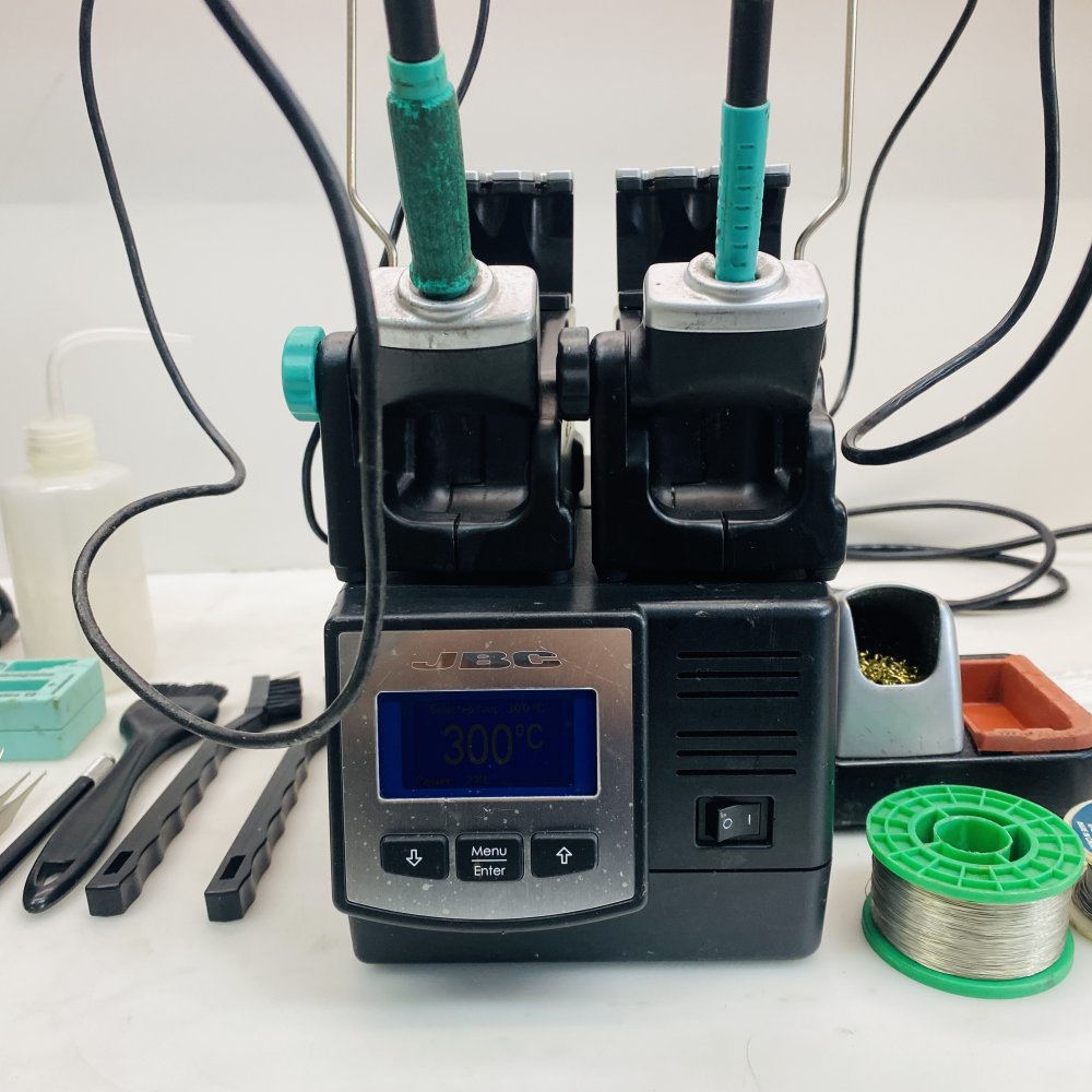 JBC DD-2B Dual-Station Digital Soldering & Desoldering Station Kit w/ Fume Fan