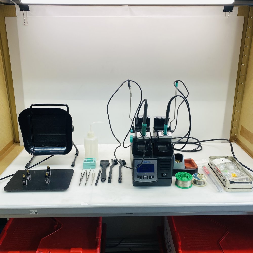 JBC DD-2B Dual-Station Digital Soldering & Desoldering Station Kit w/ Fume Fan