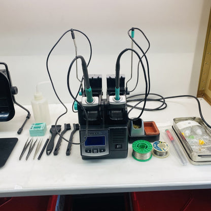 JBC DD-2B Dual-Station Digital Soldering & Desoldering Station Kit w/ Fume Fan
