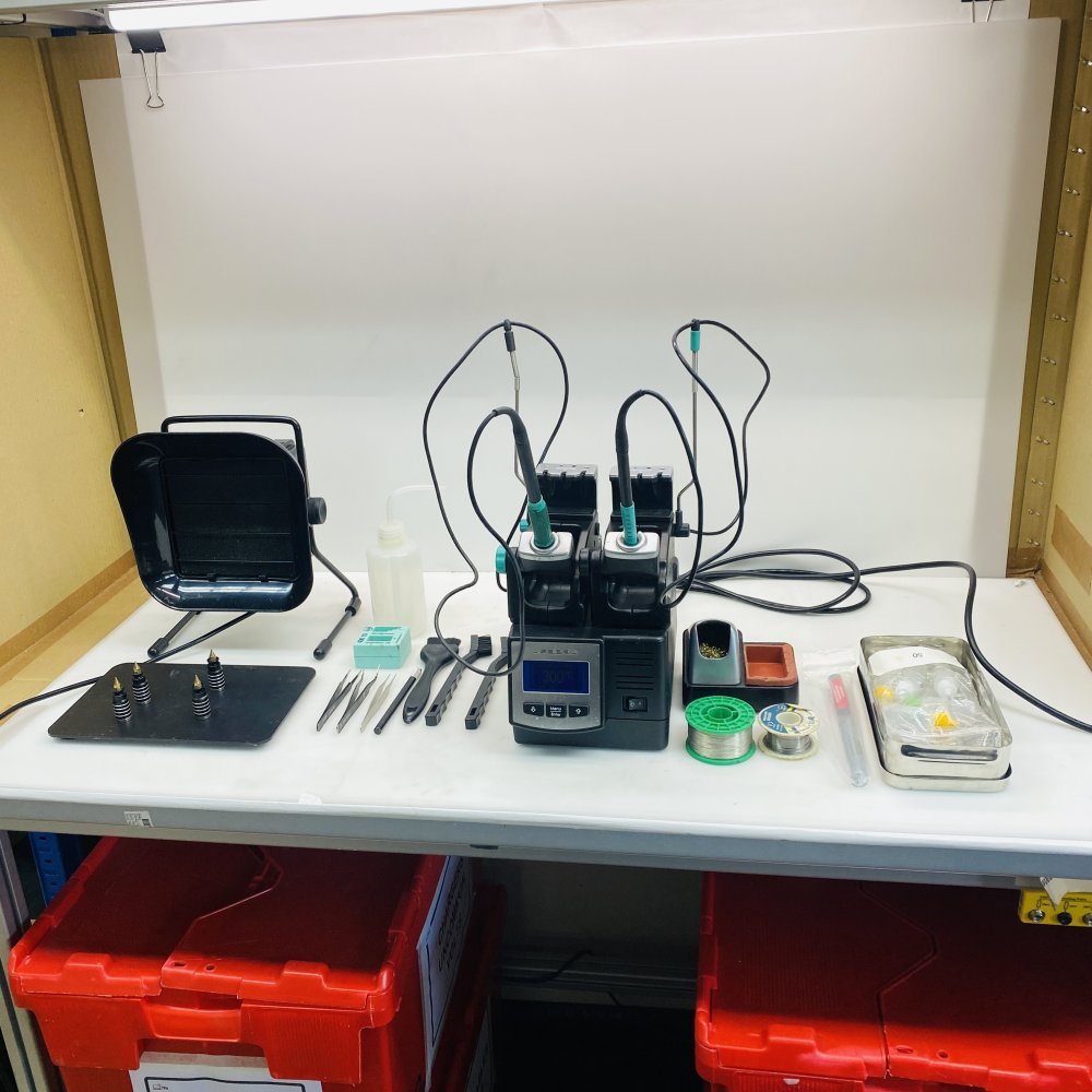 JBC DD-2B Dual-Station Digital Soldering & Desoldering Station Kit w/ Fume Fan