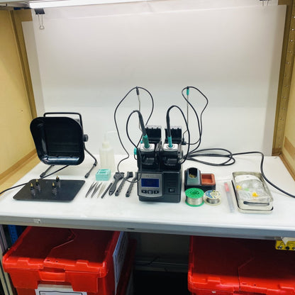 JBC DD-2B Dual-Station Digital Soldering & Desoldering Station Kit w/ Fume Fan
