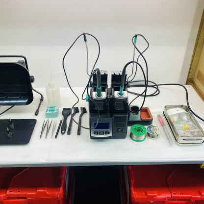 JBC DD-2B Dual-Station Digital Soldering & Desoldering Station Kit w/ Fume Fan