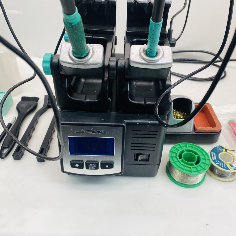 JBC DD-2B Dual-Station Digital Soldering & Desoldering Station Kit w/ Fume Fan
