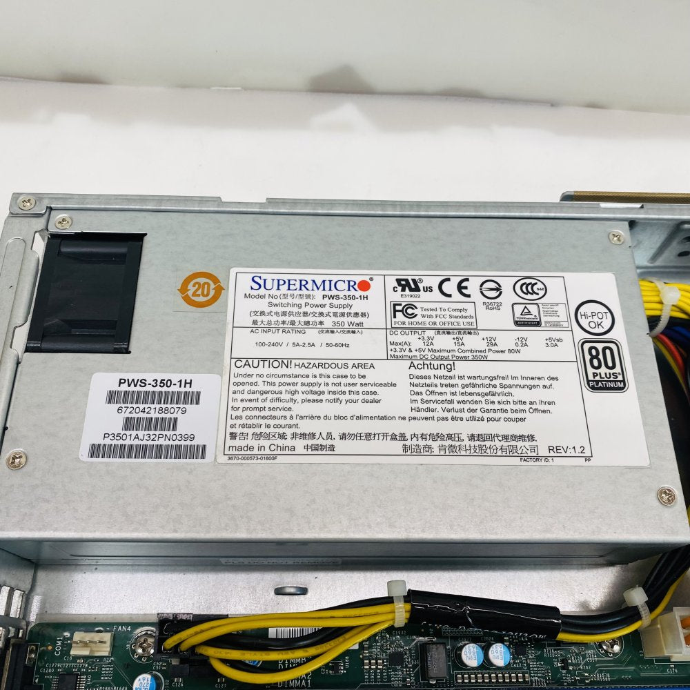 Supermicro X11SCL-F 1U Rackmount Server Chassis SAS SATA Hot Swap (No RAMs)