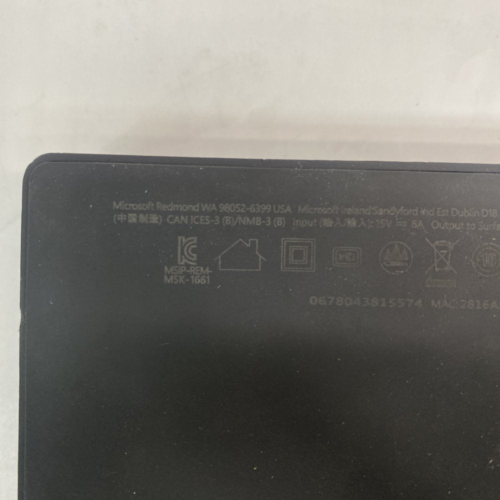 Microsoft Surface Dock 1661 USB Ethernet DisplayPort Audio Hub Black