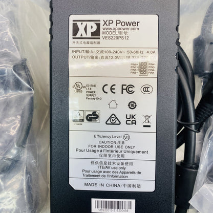 9 x AC-DC Power Adapter XP Power 220W 12V 6-Pin DIN Universal Input UL CE