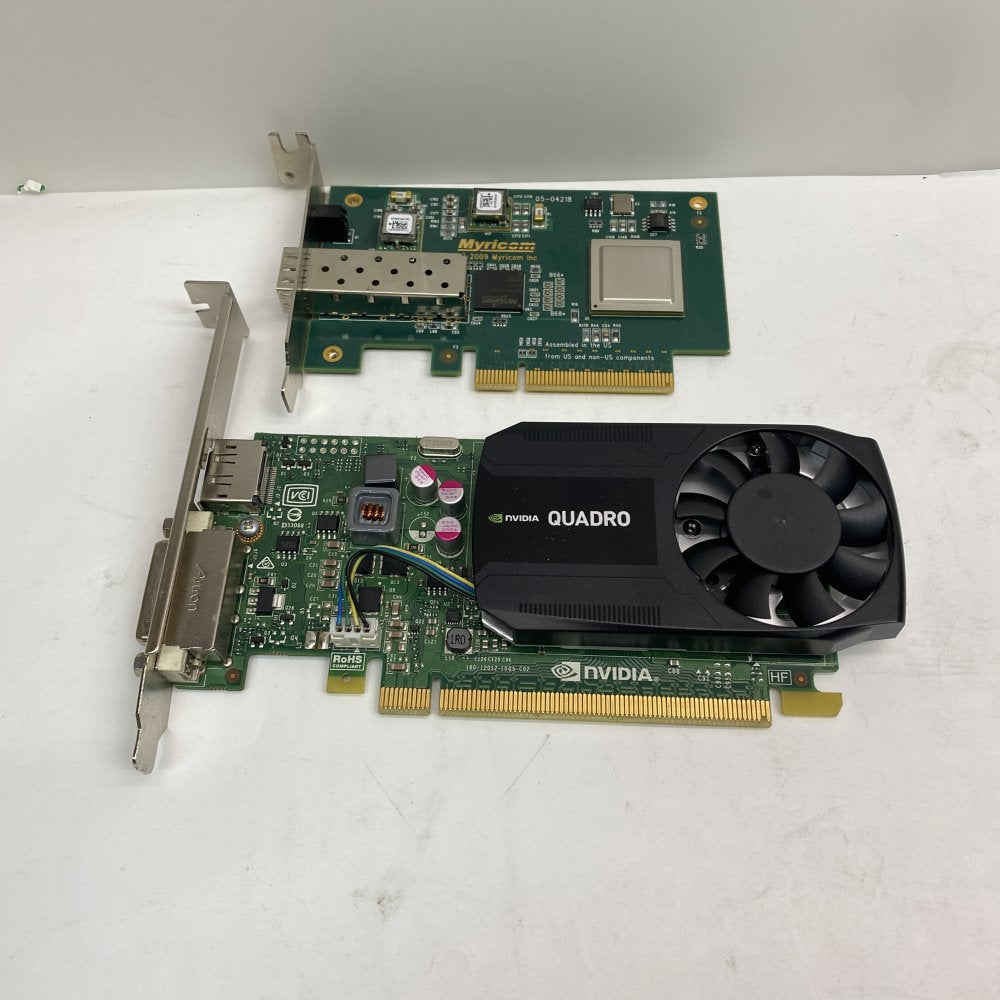 Professional 10GbE SFP+ PCIe Myricom 05-04218 plus NVIDIA Quadro PCIe DVI DP