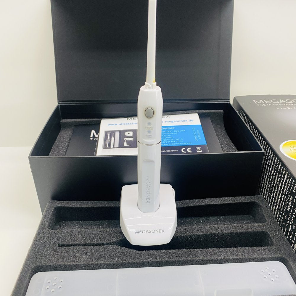 Personal Ultrasonic Toothbrush Megasonex M8 Ultrasound Charger 5x Brush Heads