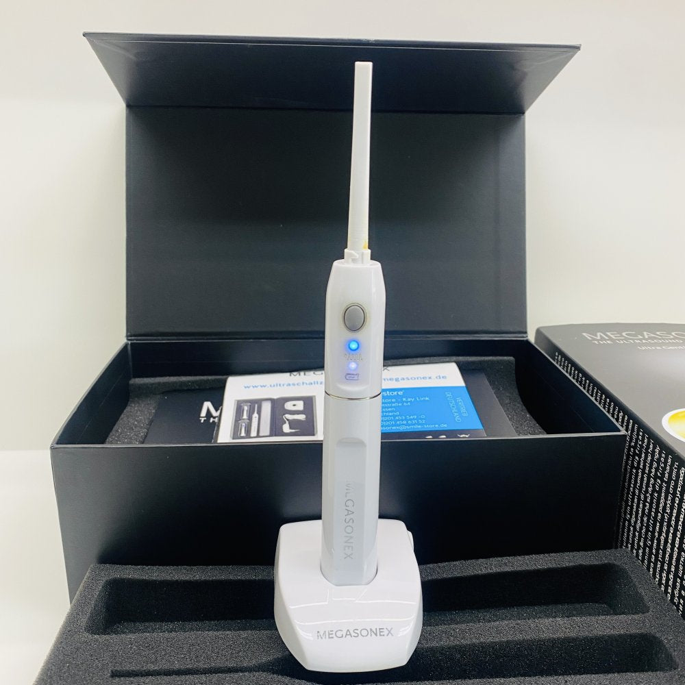 Personal Ultrasonic Toothbrush Megasonex M8 Ultrasound Charger 5x Brush Heads